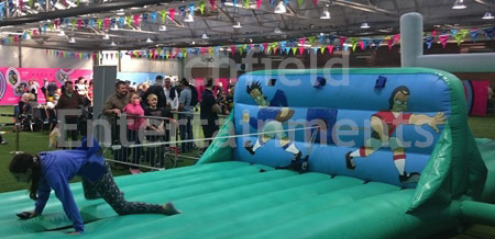 Rugby themed Bungee Run Inflatable