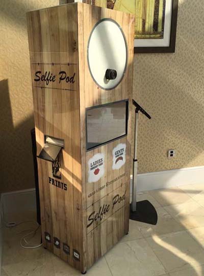 Selfie Pod photo booth hire for your Party, Reception, or Ball