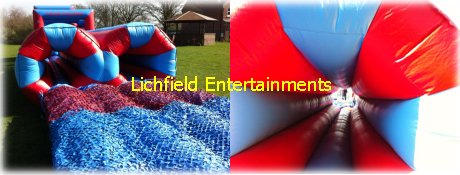 43ft, 70ft, 95ft, and 120ft Inflatable Obstacle Course for hire for children and adults