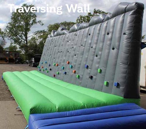 Traversing type inflatable Climbing Wall for hire